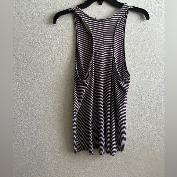 Athleta Women's Striped Tank Top - Plum &  Whit L - Picture 3 of 10